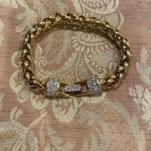 Swarovski Gold Ripe Bracelet with Crystals, Rare, Retired and Antique.